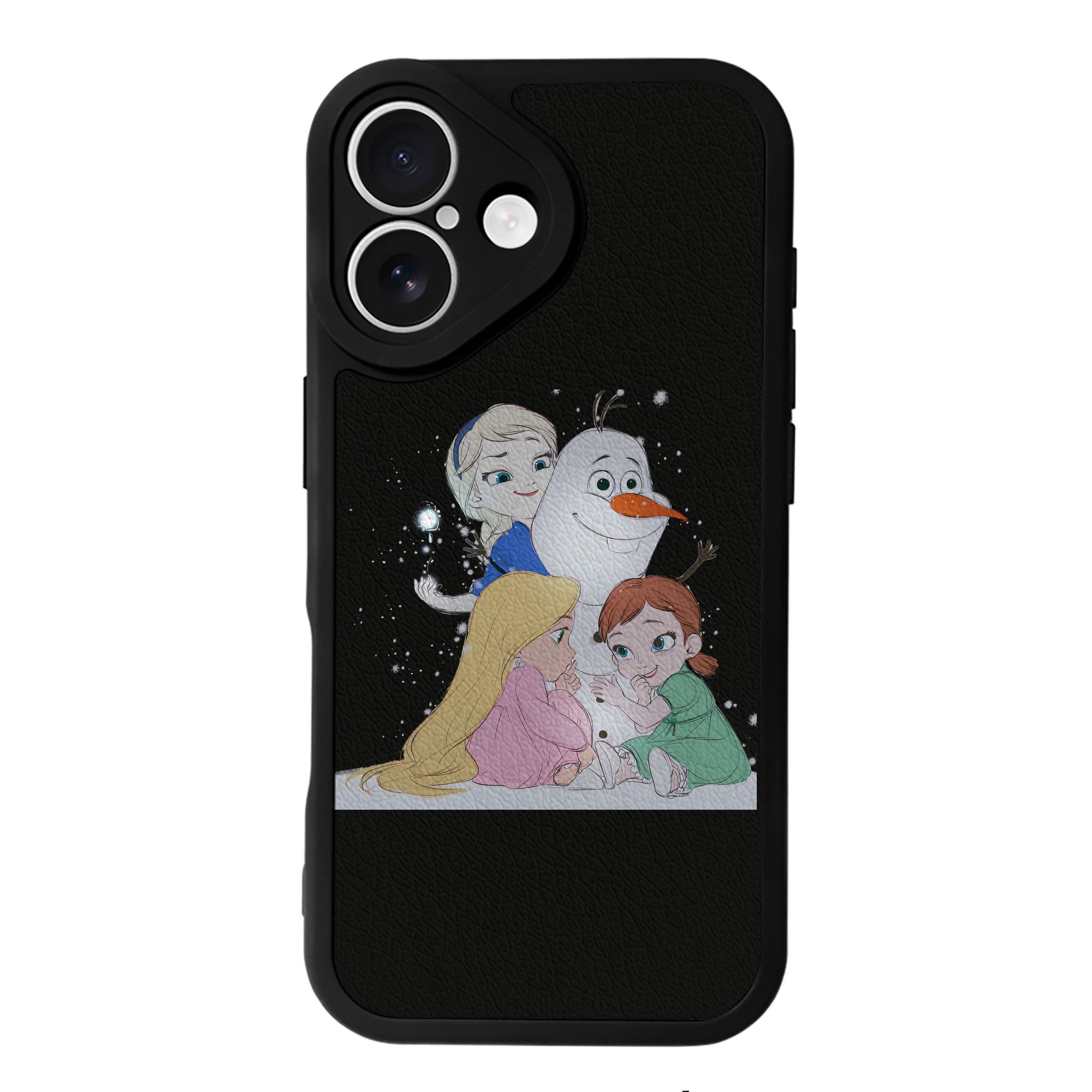（画像用） アナと雪の女王 アンナ エルサ Frozen Anna Elsa 【iPhone 16シリーズ対応】シリコンスマホケース（レザー調） 材質：シリコン